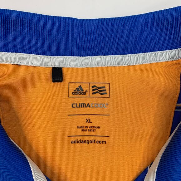 Adidas Polo Shirt Mens XL Extra Large Blue Climacool Striped Hickory Hills Golf - Picture 4 of 12